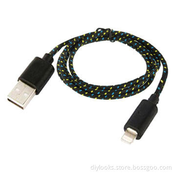Nylon Netting Style USB 8-pin Data Transfer/Charge Cable